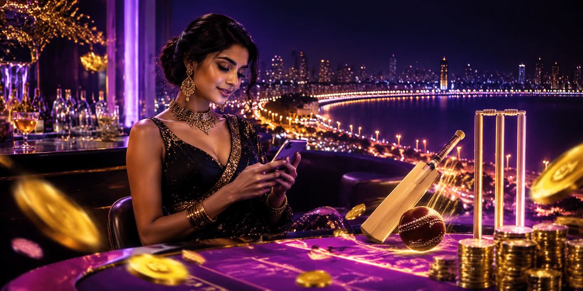 Mumbai Marine Drive cricket betting neon lights